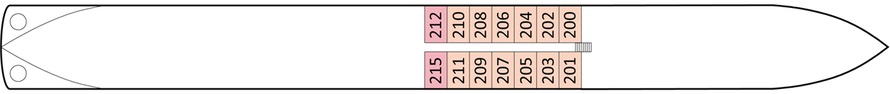 Deckplan Flusskreuzfahrtschiff DCS Amethyst 1 Hauptdeck