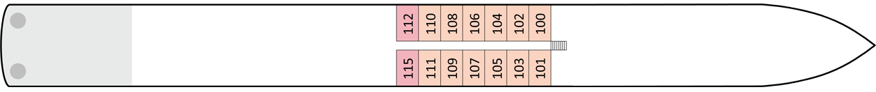 Deckplan Flusskreuzfahrtschiff DCS Amethyst 2 Hauptdeck