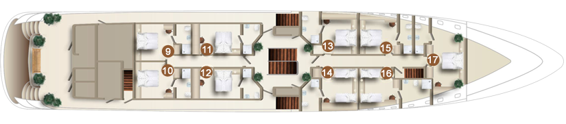 Deckplan  MS Ambassador Hauptdeck