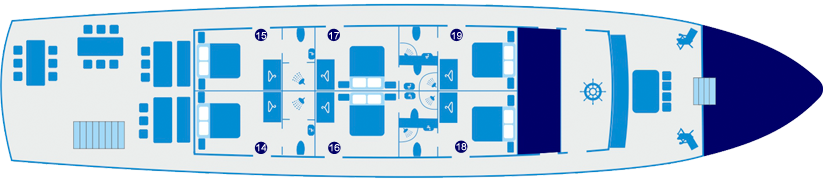 Deckplan  MS Splendid Oberdeck